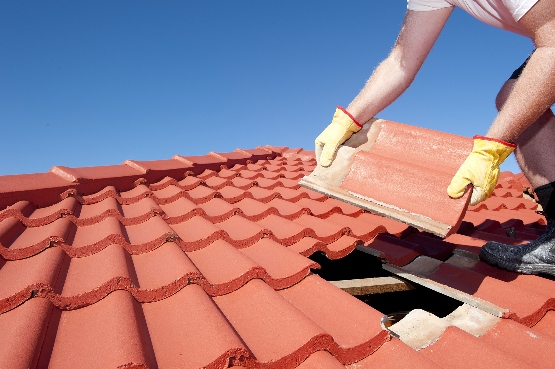 Roof repair work on a residential property | Nansemond River Roofing & Siding