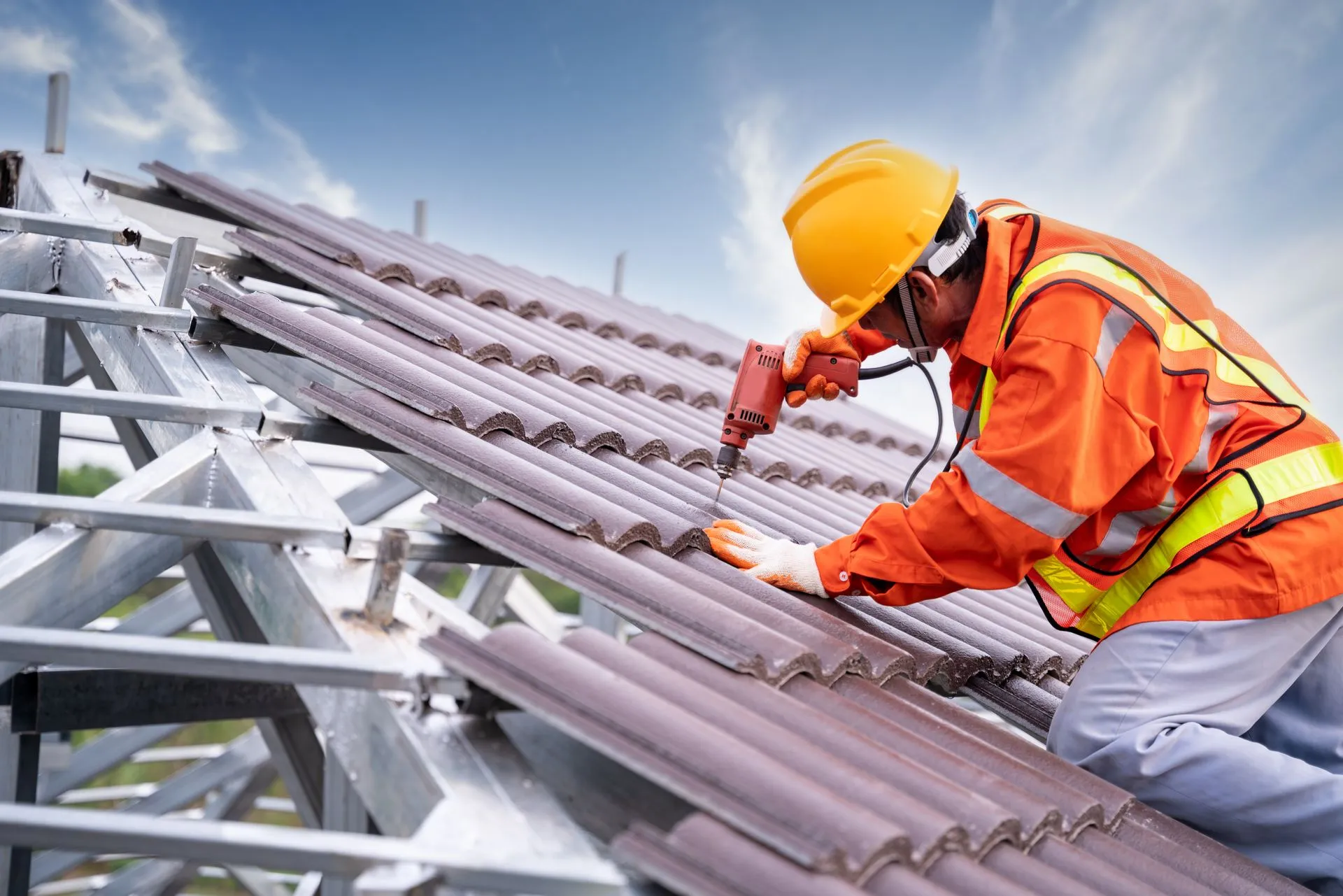 Roofing work on a building | Nansemond River Roofing & Siding